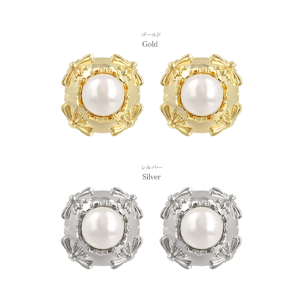ピアス Errer series ニッケルフリー パール バックキャッチ チタンポスト スタッドピアス