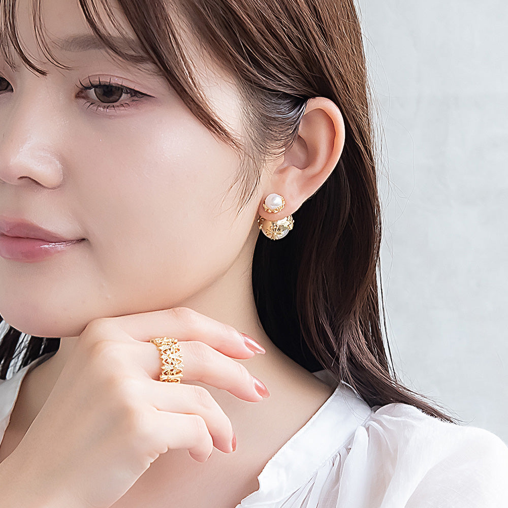 ピアス Errer series ニッケルフリー パール バックキャッチ チタンポスト スタッドピアス