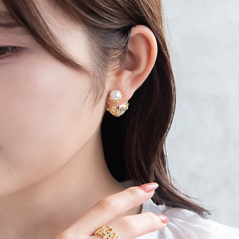 ピアス Errer series ニッケルフリー パール バックキャッチ チタンポスト スタッドピアス