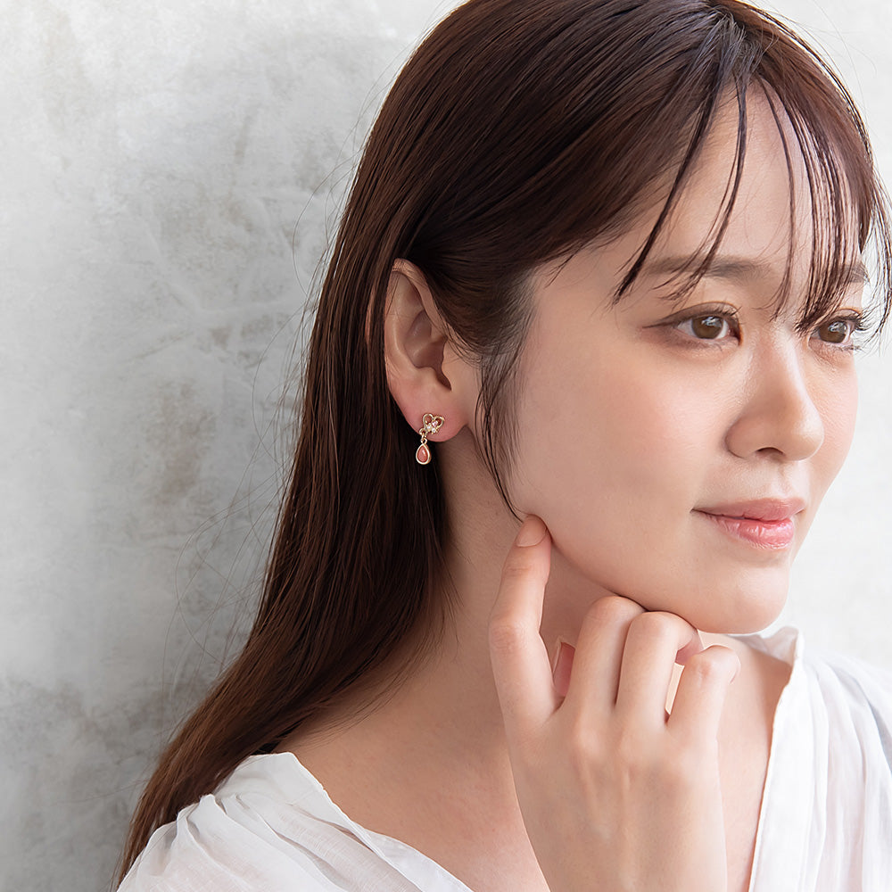 ピアス ニッケルフリー ハート ティアドロップ チタンポスト スタッドピアス