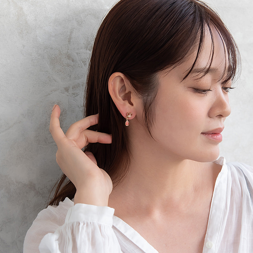 ピアス ニッケルフリー ハート ティアドロップ チタンポスト スタッドピアス