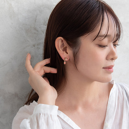 ピアス ニッケルフリー ハート ティアドロップ チタンポスト スタッドピアス