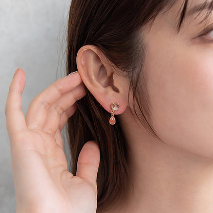 ピアス ニッケルフリー ハート ティアドロップ チタンポスト スタッドピアス