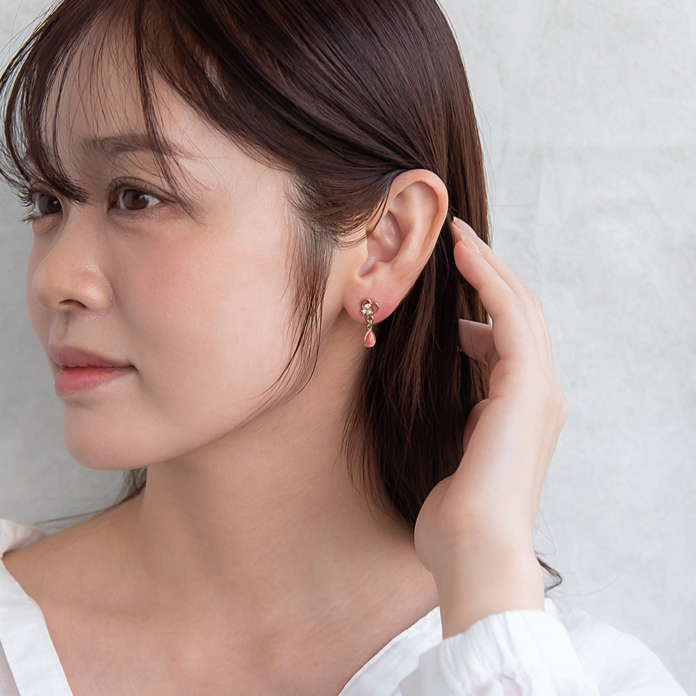 ピアス ニッケルフリー ハート ティアドロップ チタンポスト スタッドピアス