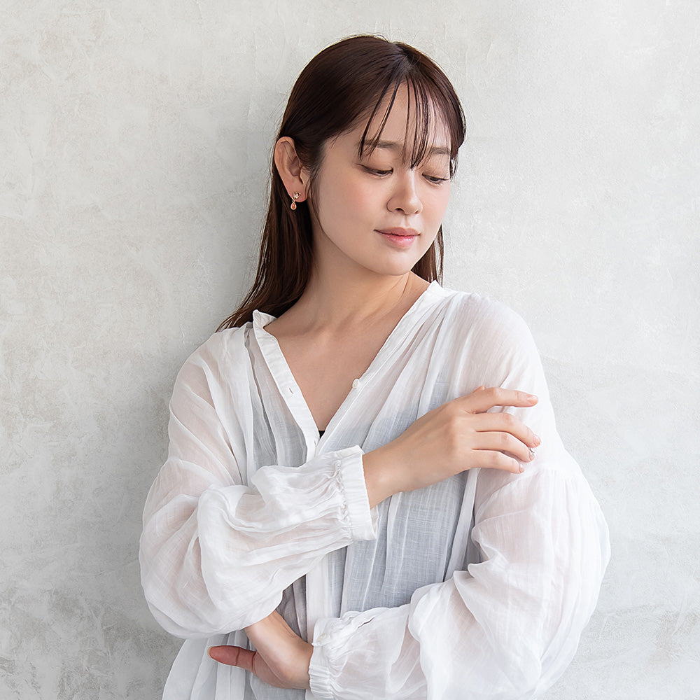 ピアス ニッケルフリー ハート ティアドロップ チタンポスト スタッドピアス