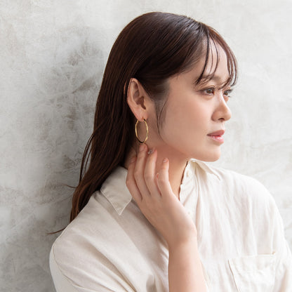 ピアス メタル ステンレスポスト フープピアス