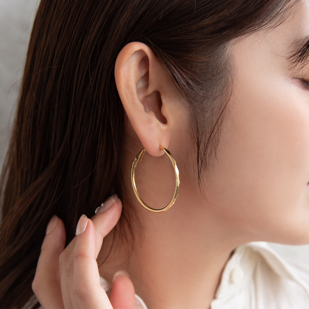 ピアス メタル ステンレスポスト フープピアス