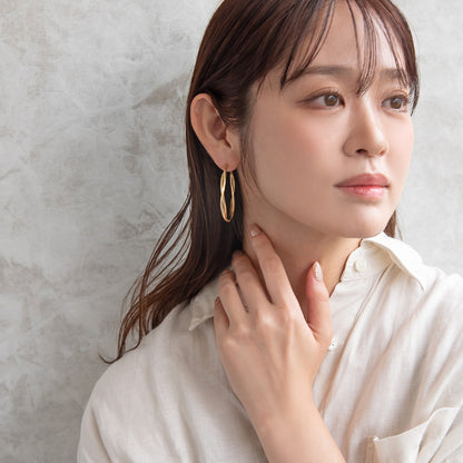 ピアス メタル ステンレスポスト フープピアス