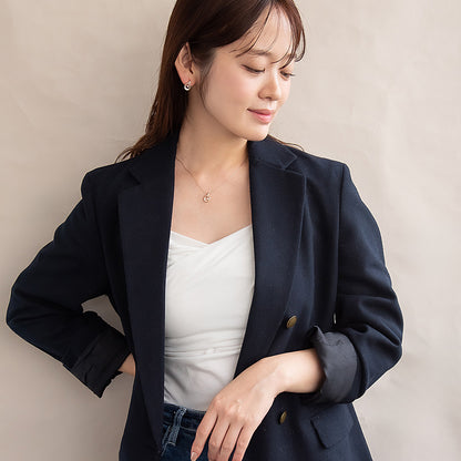 ピアス ニッケルフリー ロゼシルバー ドロップ チタンポスト スタッドピアス