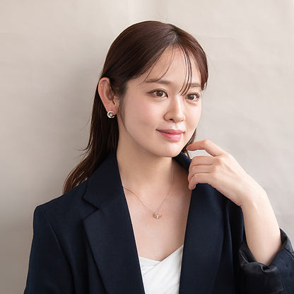 ピアス ニッケルフリー ロゼシルバー ムーン チタンポスト スタッドピアス