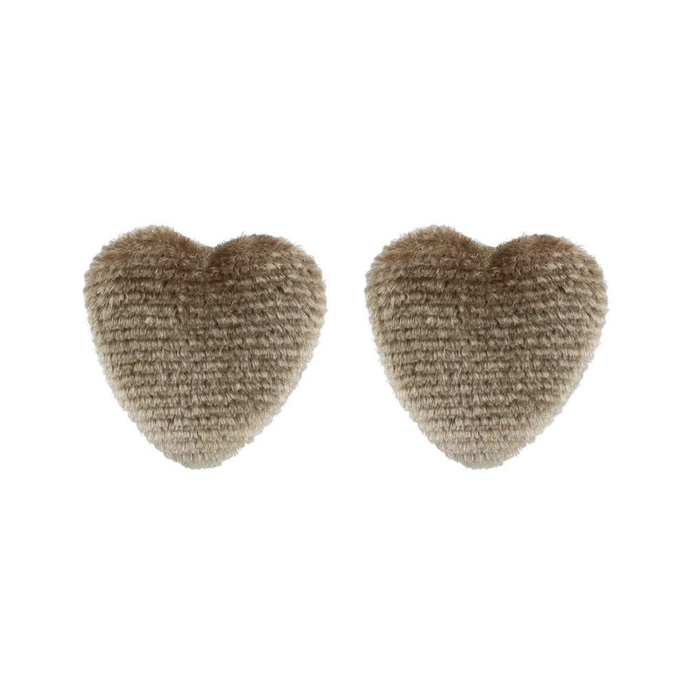 ピアス ニッケルフリー ベロア ハート チタンポスト スタッドピアス