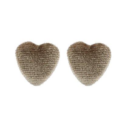 ピアス ニッケルフリー ベロア ハート チタンポスト スタッドピアス