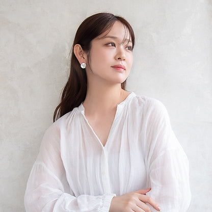 ピアス  ニッケルフリー neige. サークル 凸凹 スタッドピアス