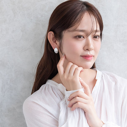 ピアス  ニッケルフリー neige. オーバル スタッドピアス