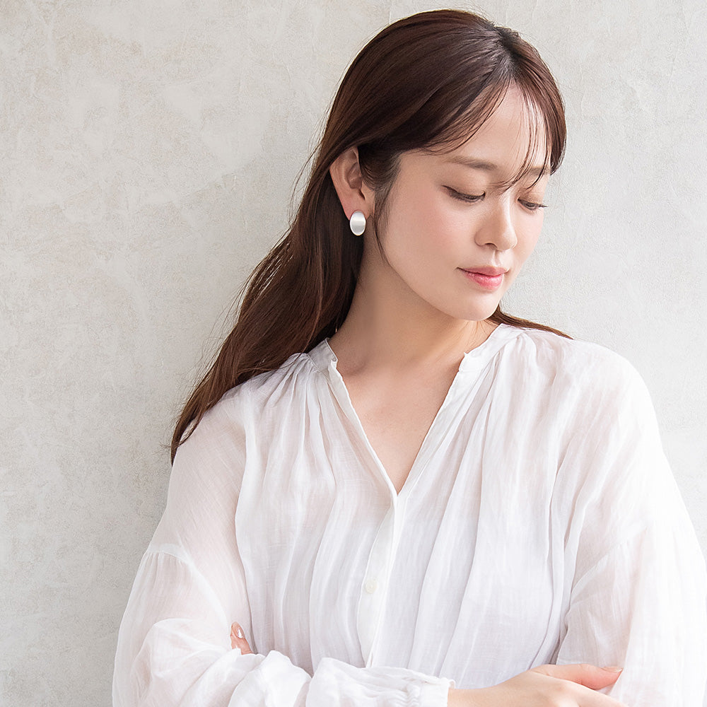 ピアス  ニッケルフリー neige. オーバル スタッドピアス