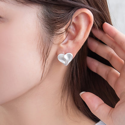 ピアス  ニッケルフリー neige. ハート 凹凸 スタッドピアス