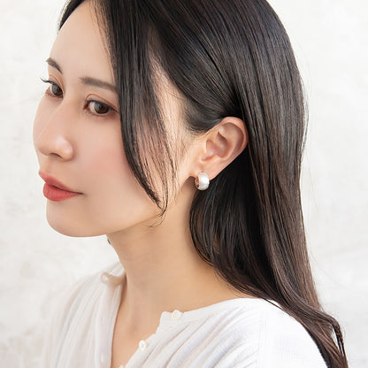 ピアス  ニッケルフリー neige. ワイド カーブ スタッドピアス