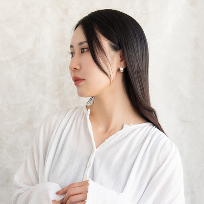 ピアス  ニッケルフリー neige. ワイド カーブ スタッドピアス