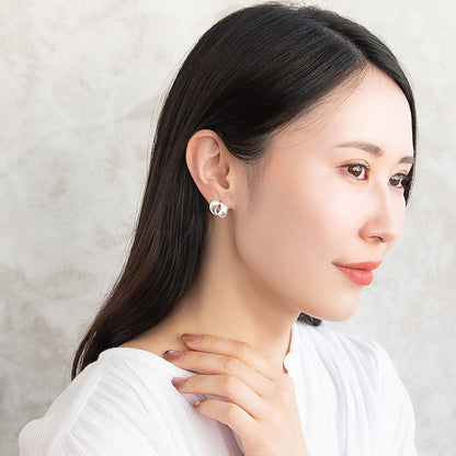 ピアス  ニッケルフリー neige. ダブル ドロップ スタッドピアス
