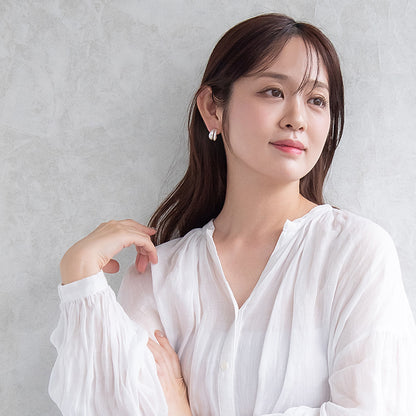 ピアス  ニッケルフリー neige. ダブル カーブライン スタッドピアス