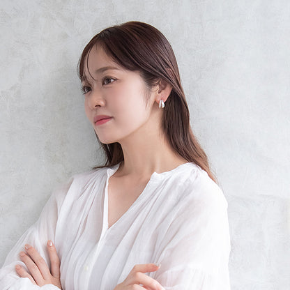 ピアス  ニッケルフリー neige. ダブル カーブライン スタッドピアス