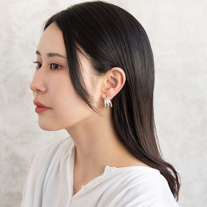 ピアス  ニッケルフリー neige. ダブル ライン スタッドピアス