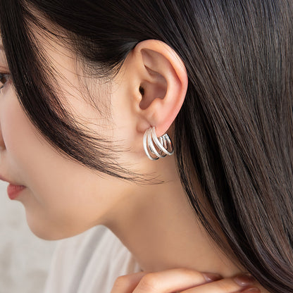 ピアス  ニッケルフリー neige. ダブル ライン スタッドピアス