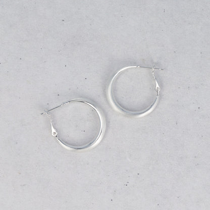 ピアス  ニッケルフリー neige. スリム 24mm フープピアス