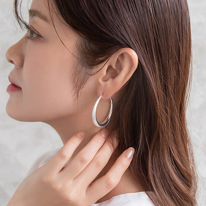 ピアス  ニッケルフリー neige. スリム 38mm フープピアス