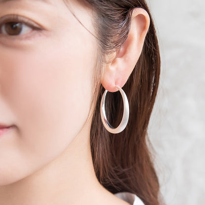 ピアス  ニッケルフリー neige. スリム 38mm フープピアス