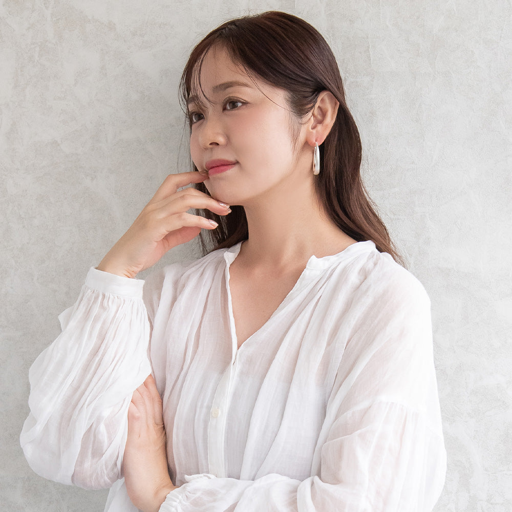 ピアス  ニッケルフリー neige. スリム 38mm フープピアス