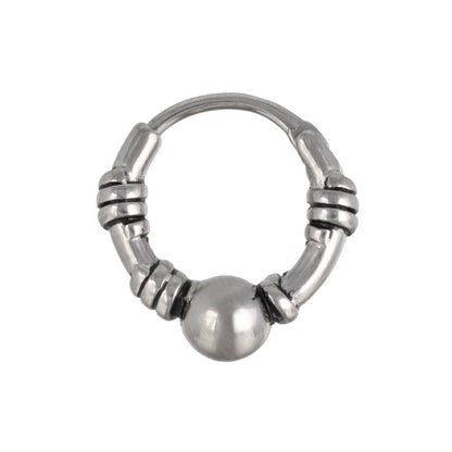 ピアス Awesome ボール ロールライン ステンレス ワンタッチ キャッチレス フープピアス