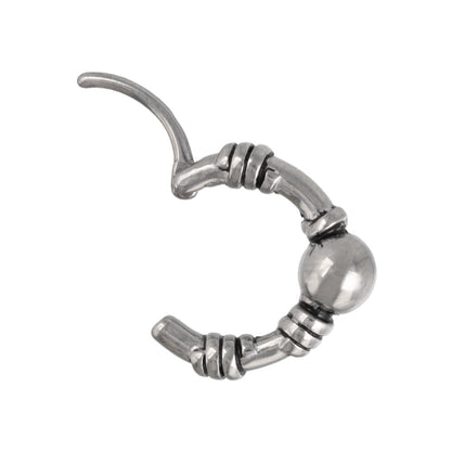 ピアス Awesome ボール ロールライン ステンレス ワンタッチ キャッチレス フープピアス