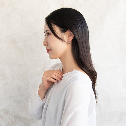 ピアス Awesome ボール ロールライン ステンレス ワンタッチ キャッチレス フープピアス