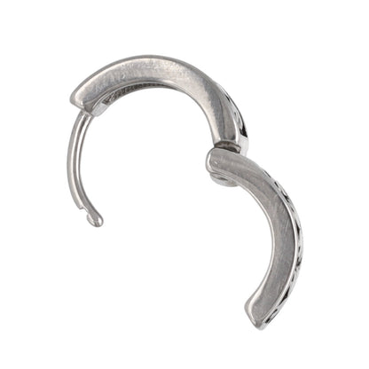 ピアス Awesome フラワー ステンレス ワンタッチ キャッチレス フープピアス