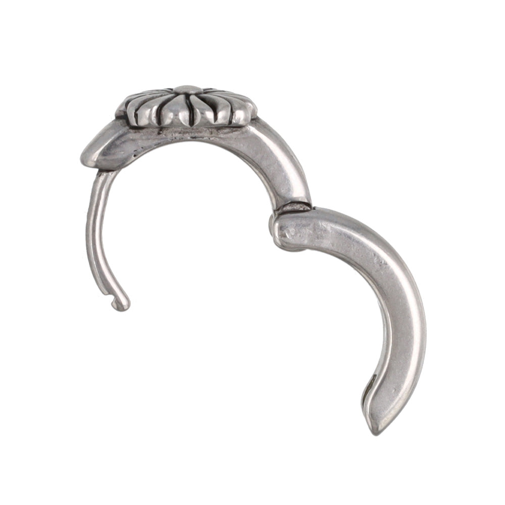 ピアス Awesome 菊紋 ステンレス ワンタッチ キャッチレス フープピアス