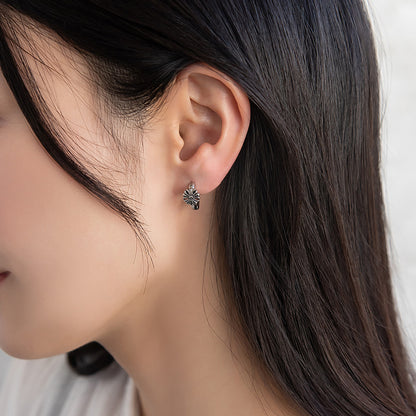 ピアス Awesome 菊紋 ステンレス ワンタッチ キャッチレス フープピアス