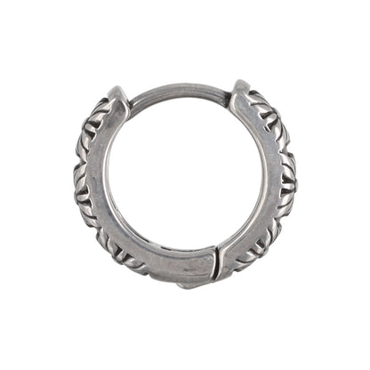 ピアス Awesome 菊紋 ステンレス ワンタッチ キャッチレス フープピアス