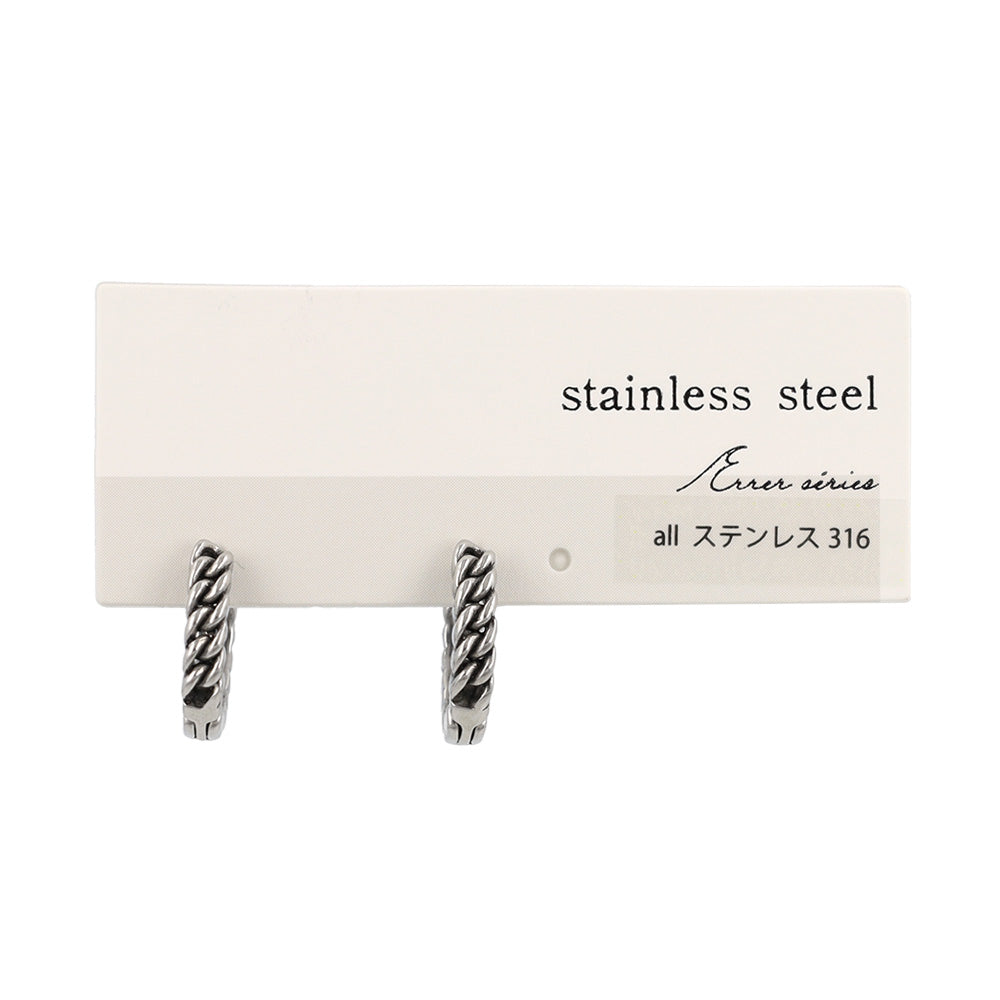 ピアス Awesome キヘイチェーン ステンレス ワンタッチ キャッチレス フープピアス