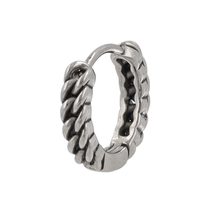 ピアス Awesome キヘイチェーン ステンレス ワンタッチ キャッチレス フープピアス