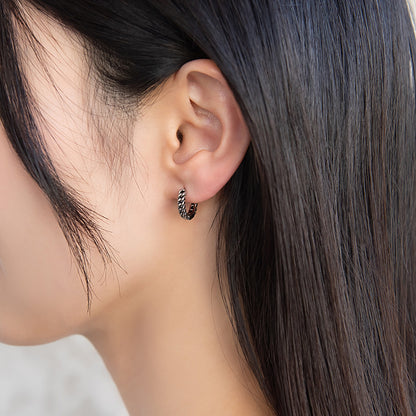 ピアス Awesome キヘイチェーン ステンレス ワンタッチ キャッチレス フープピアス