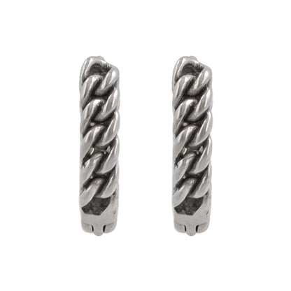 ピアス Awesome キヘイチェーン ステンレス ワンタッチ キャッチレス フープピアス