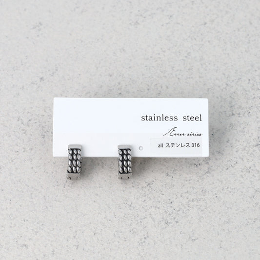 ピアス Awesome チェーン ステンレス ワンタッチ キャッチレス フープピアス