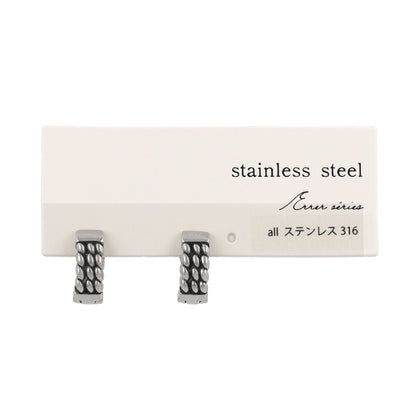 ピアス Awesome チェーン ステンレス ワンタッチ キャッチレス フープピアス