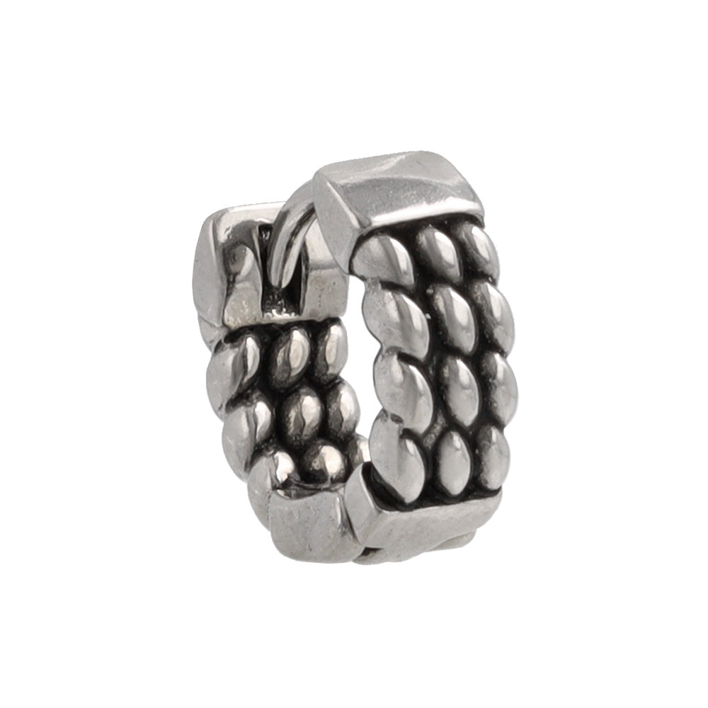 ピアス Awesome チェーン ステンレス ワンタッチ キャッチレス フープピアス