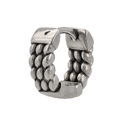 ピアス Awesome チェーン ステンレス ワンタッチ キャッチレス フープピアス