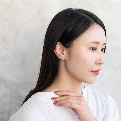 ピアス Awesome チェーン ステンレス ワンタッチ キャッチレス フープピアス