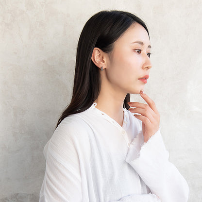 ピアス Awesome チェーン ステンレス ワンタッチ キャッチレス フープピアス