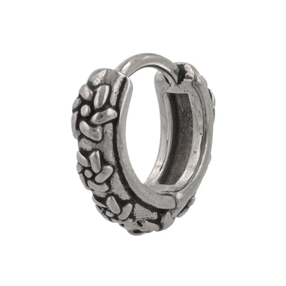 ピアス Awesome フラワー ライン ステンレス ワンタッチ キャッチレス フープピアス