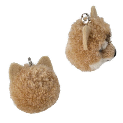 ヘアゴム キーチャーム ふわもこ ぬいぐるみ パンダ イヌ キツネ どうぶつ アニマル 2way キーホルダー ヘアポニー